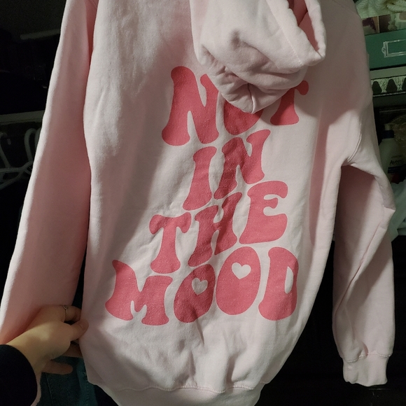 Light pink "Not In The Mood" hoodie - Picture 3 of 5